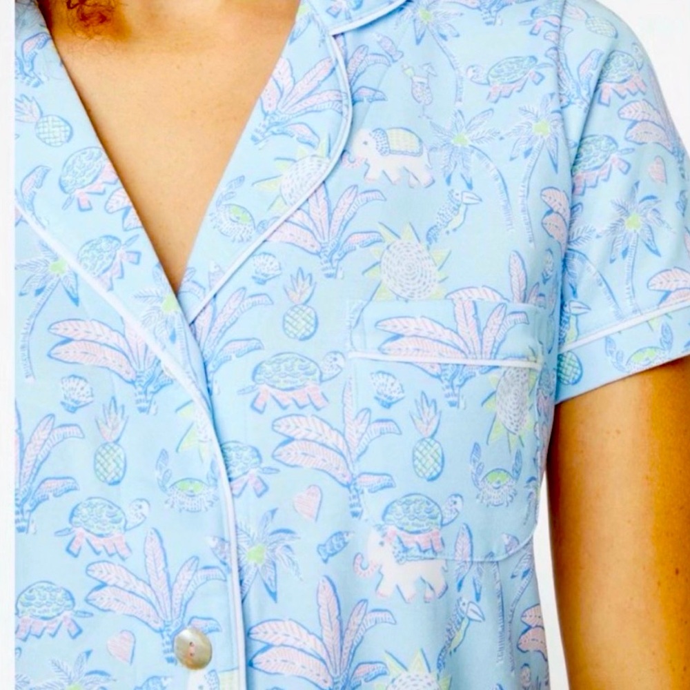 NWT Roller Rabbit Paradise PJ Polo set